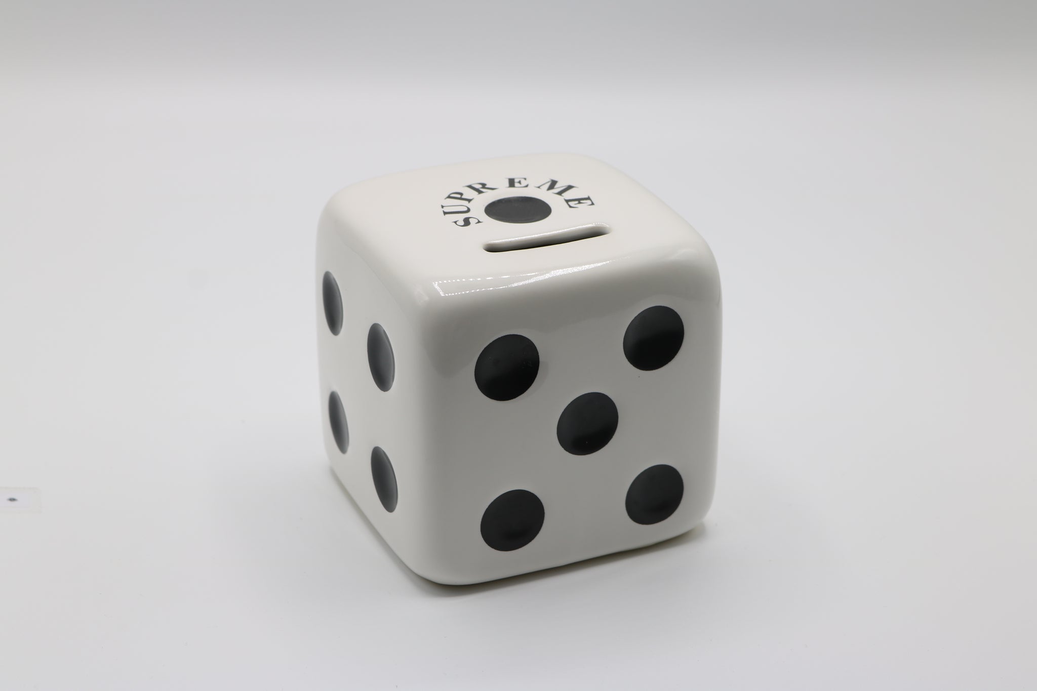 Supreme Ceramic Dice Piggy Bank White