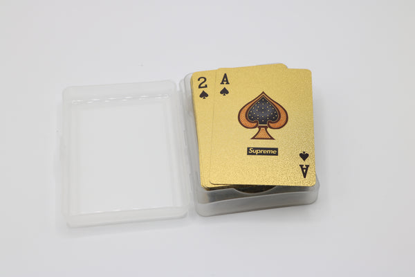 Supreme gold foil playing top cards